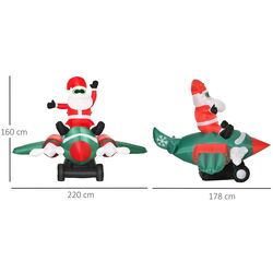 Надувной Санта-Клаус LED Homcom 844-405V90 1.6м (Red/Green) Thumb