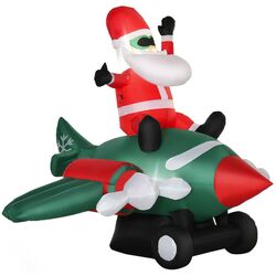 Mos Craciun gonflabil LED Homcom 844-405V90 1.6m (Red/Green)