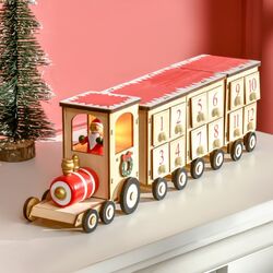 Trenul calendar de Craciun Homcom 830-519V00MX (Natural) Thumb