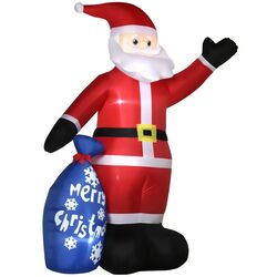 Надувной Санта-Клаус LED Outsunny 844-542V90MX 2.4м (Red) Thumb