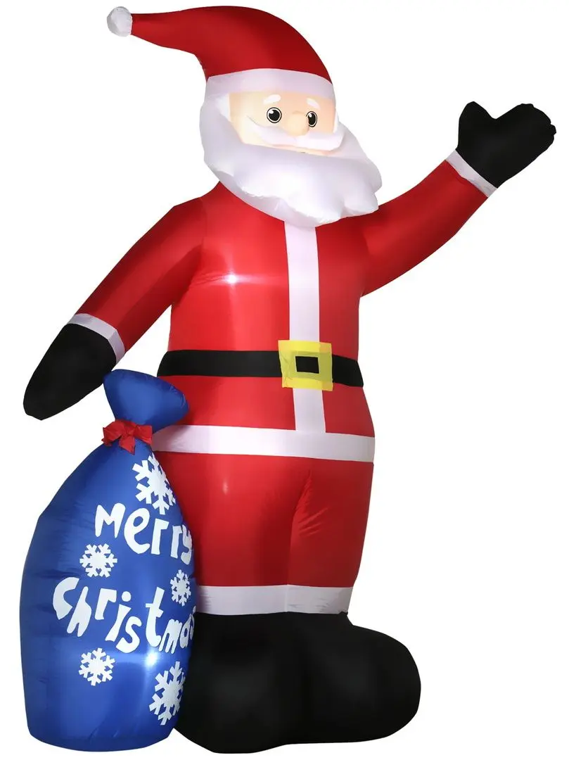 Надувной Санта-Клаус LED Outsunny 844-542V90MX 2.4м (Red)