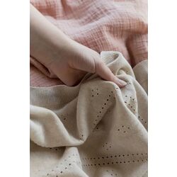 Plapuma pentru copii BIBS Pointelle 70x100 (Vanilla) Thumb