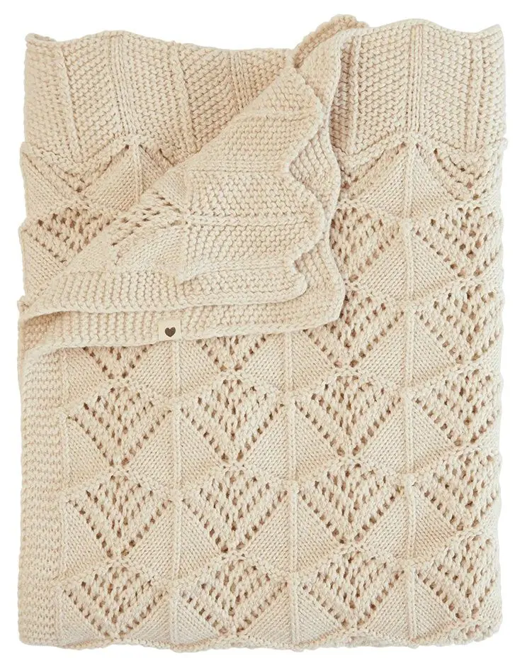 Plapuma pentru copii BIBS Wavy 70x100 (Ivory)