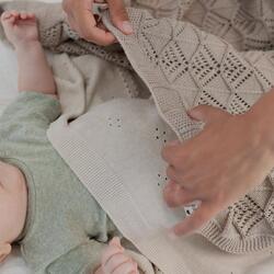 Plapuma pentru copii BIBS Wavy 70x100 (Vanilla) Thumb