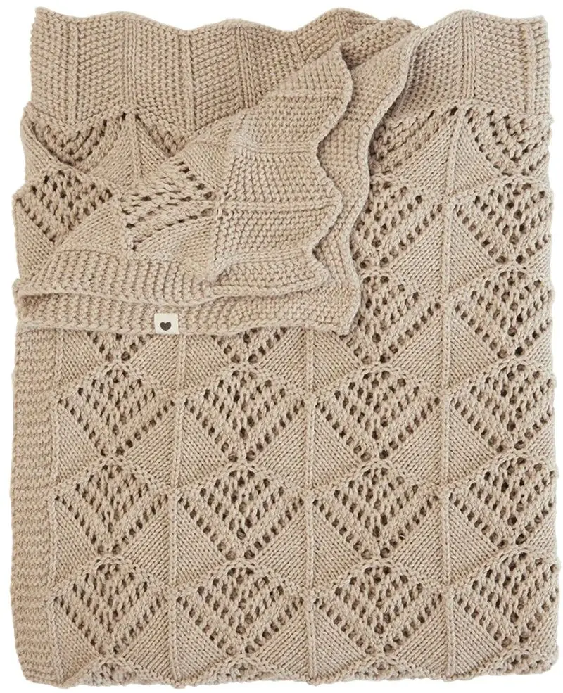 Plapuma pentru copii BIBS Wavy 70x100 (Vanilla)