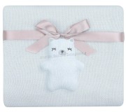 Plapuma pentru copii Kikka Boo Bear with me 75x100 (Blue)