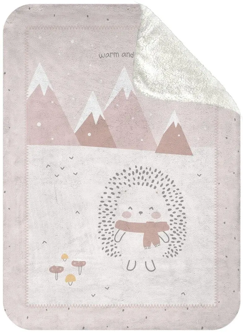 Plapuma pentru copii Kikka Boo Hedge-Hugs Sherpa 80x110 (Pink)