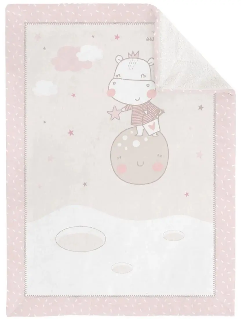 Детское одеяло Kikka Boo Hippo Dreams Sherpa 110x140 (Pink)