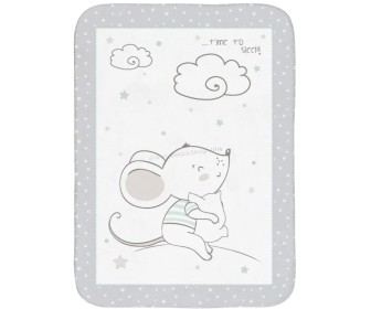 Plapuma pentru copii Kikka Boo Joyful Mice 110x140 (Grey)