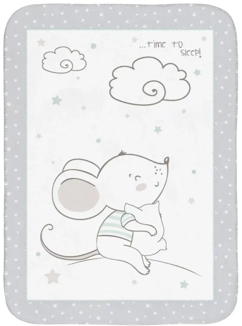 Детское одеяло Kikka Boo Joyful Mice 110x140 (Grey)