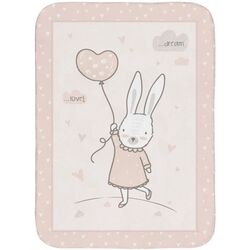 Plapuma pentru copii Kikka Boo Rabbits in Love 110x140 (Pink)