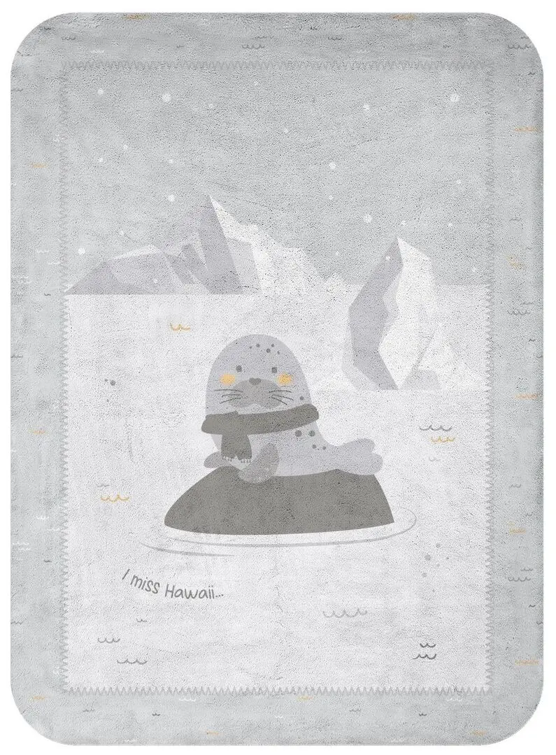 Plapuma pentru copii Kikka Boo Seally Me 110x140 (Grey)