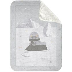 Plapuma pentru copii Kikka Boo Seally Me Sherpa 80x110 (Grey)