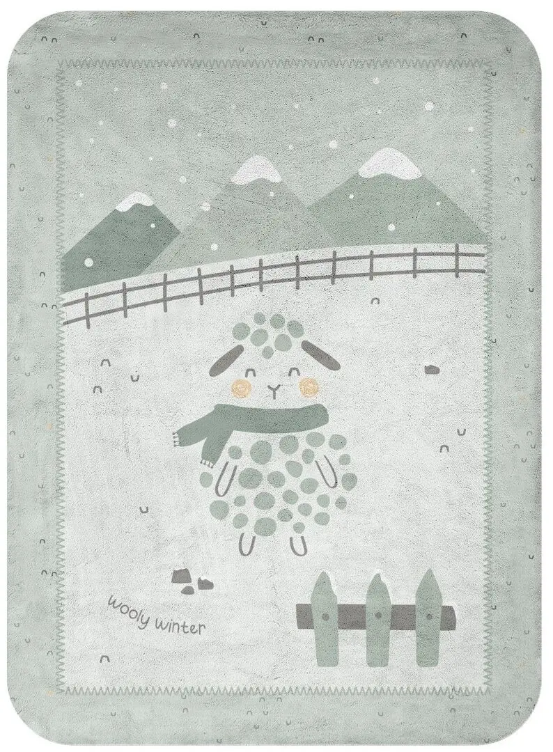 Plapuma pentru copii Kikka Boo Sleepy Sheep 110x140 (Green)