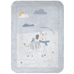 Plapuma pentru copii Kikka Boo Stripy Friends 110x140 (Blue)