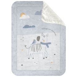 Plapuma pentru copii Kikka Boo Stripy Friends Sherpa 80x110 (Blue)