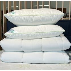 Набор одеяло + 2 подушки Relaxe Home Aloe Vera 200x220 (White) Thumb