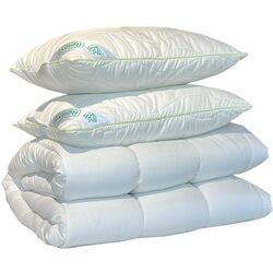 Набор одеяло + 2 подушки Relaxe Home Aloe Vera 200x220 (White) Thumb