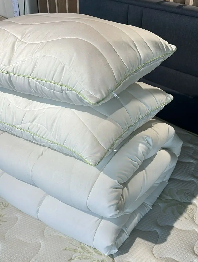 Набор одеяло + 2 подушки Relaxe Home Aloe Vera 200x220 (White)