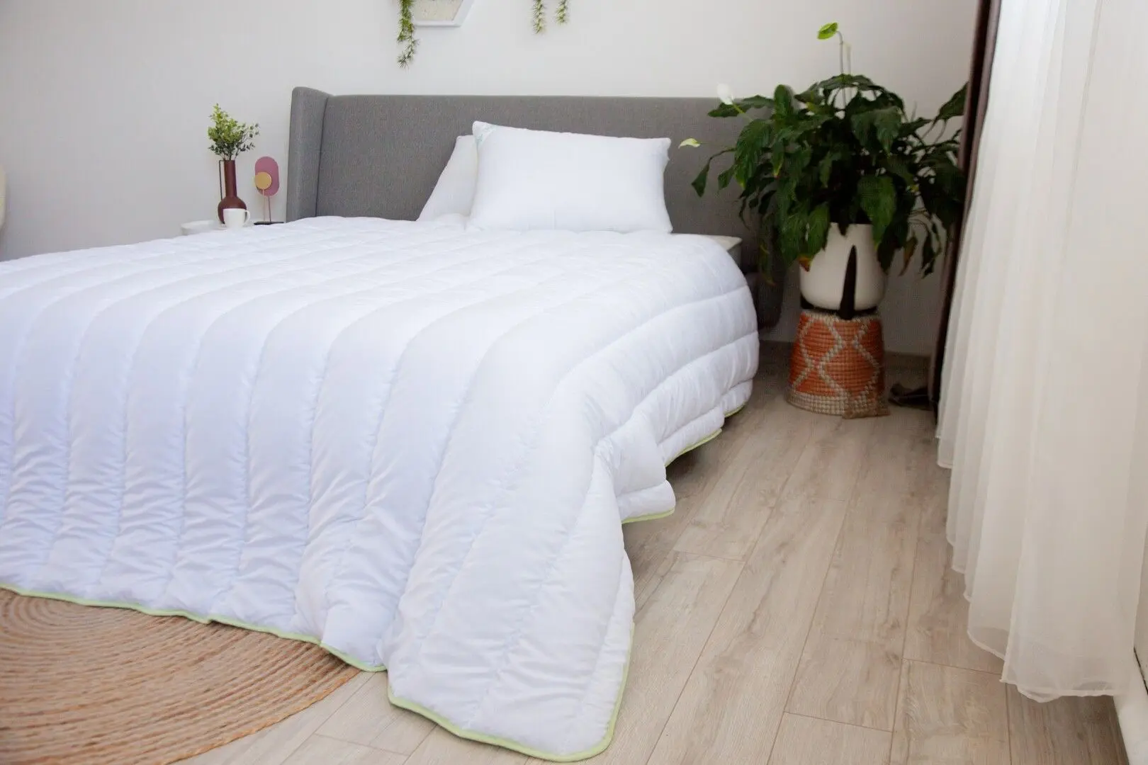 Набор одеяло + 2 подушки Relaxe Home Aloe Vera 200x220 (White)