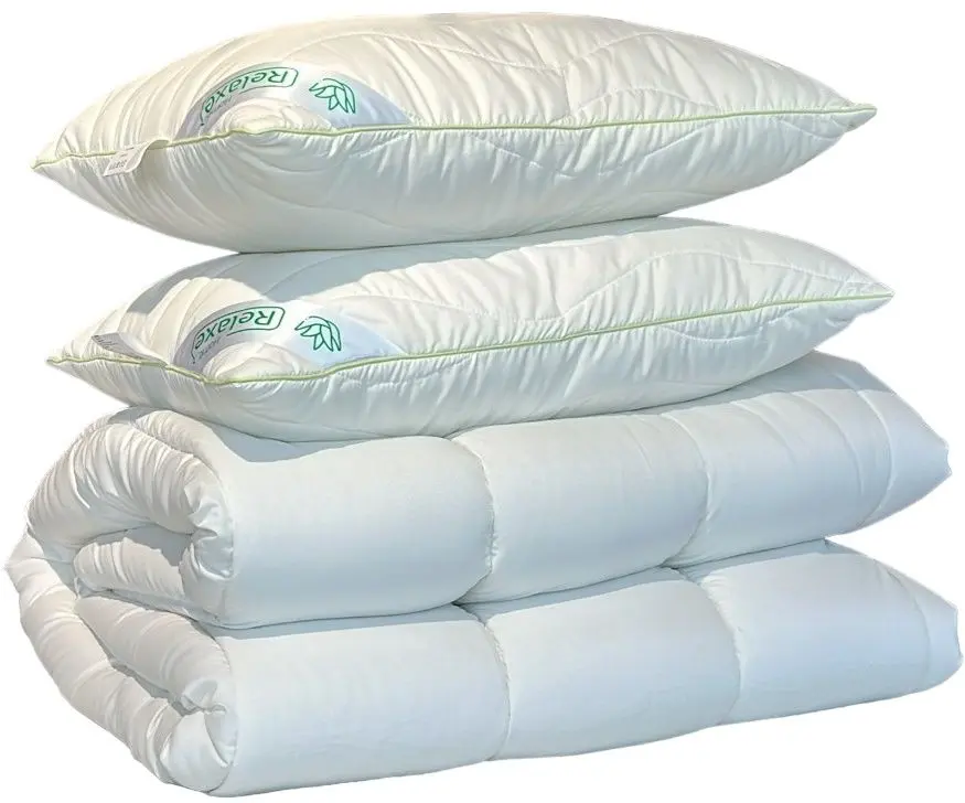 Набор одеяло + 2 подушки Relaxe Home Aloe Vera 200x220 (White)