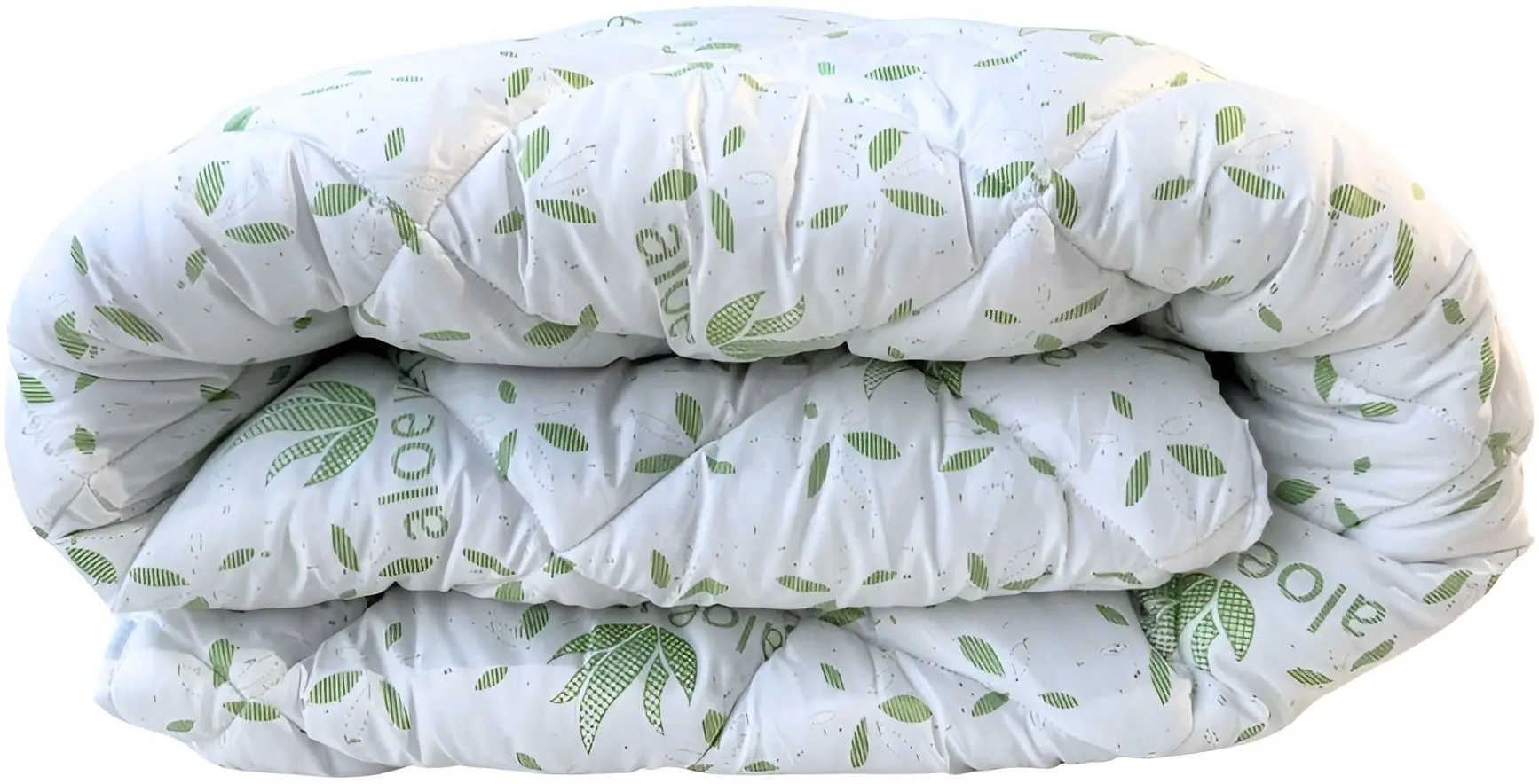 Набор одеяло + 2 подушки Somnart Aloe Vera 200x200 (White/Green) - 3