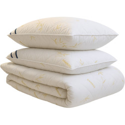 Набор одеяло + 2 подушки Somnart Bamboo 200x220 (White/Yellow) Thumb
