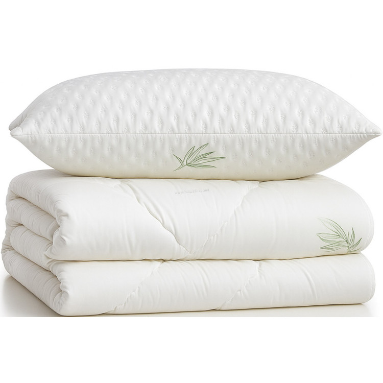 Set plapuma + 1 perna Tep Aloe Vera 145x210 (White)