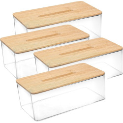 Органайзер для салфеток 5Five Selena Bamboo 25.3x13.3x9.3cm (Transparent/Bamboo) Thumb