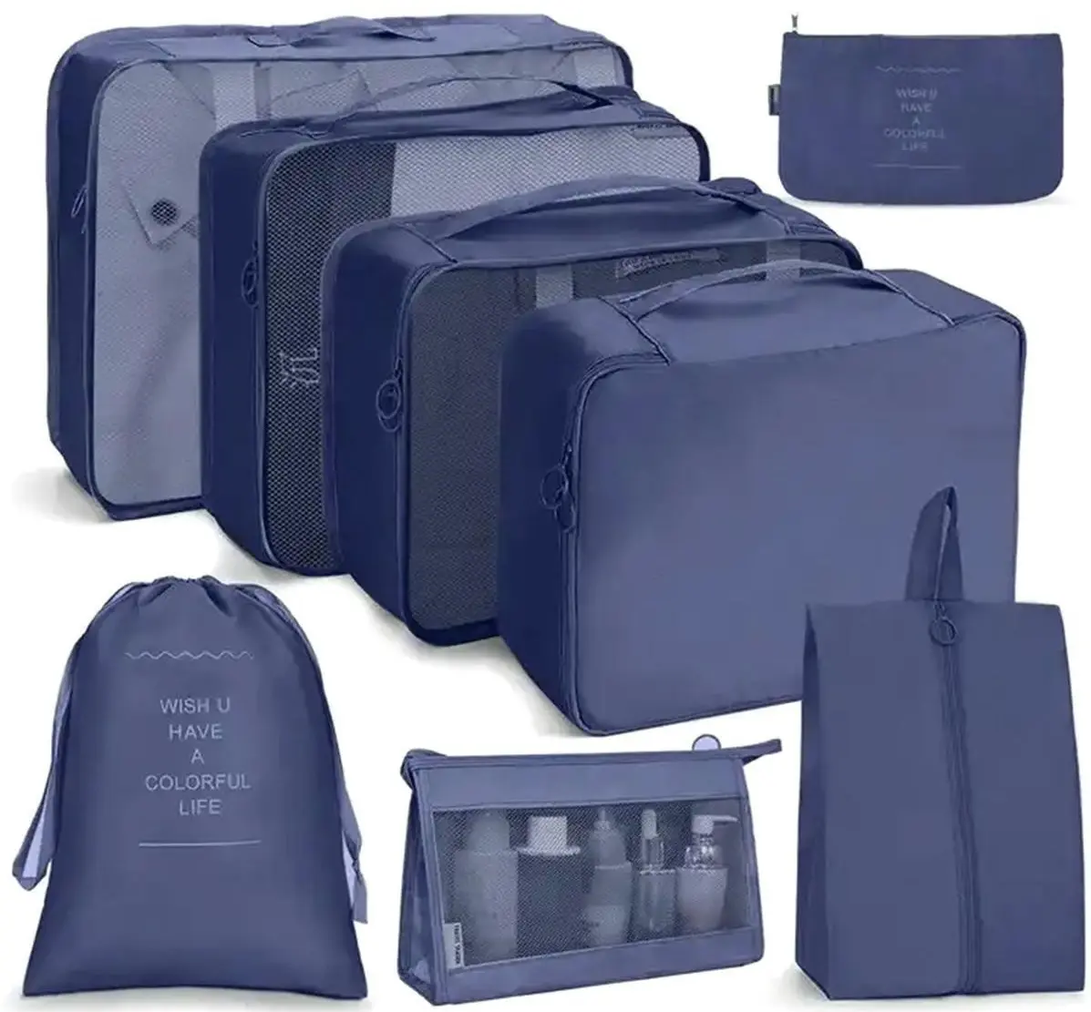 Set de organizatoare de călătorie Aptel BQ73B (Blue)