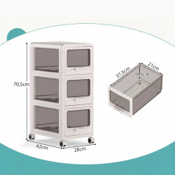 Comoda-organizator Costway JV14286WH-3 (White) Thumb