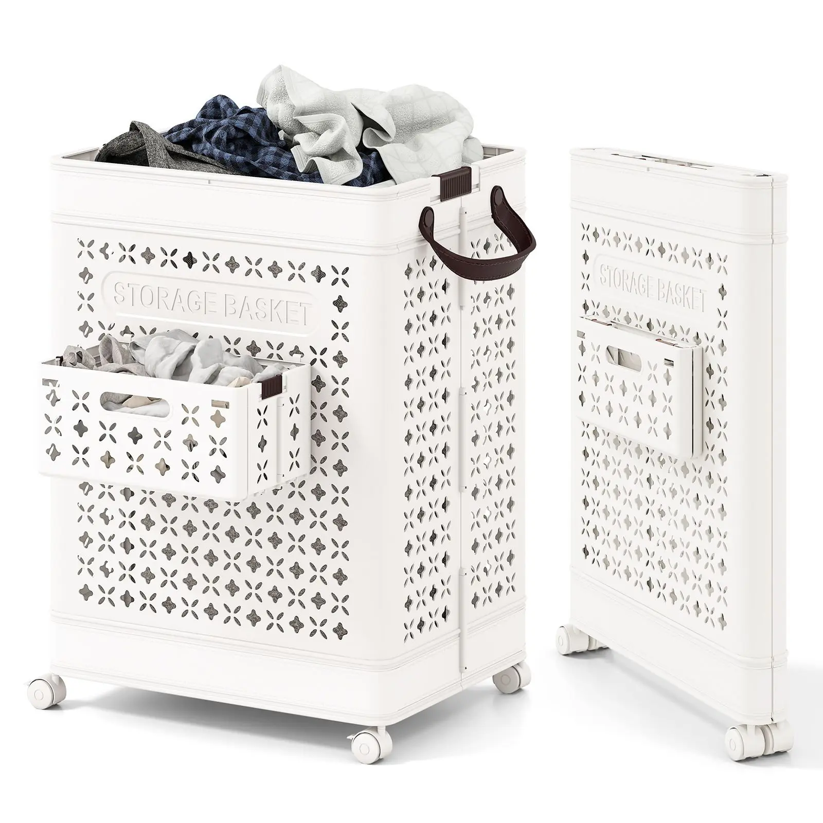 Корзина для белья Costway BA8365WH (White) - 2