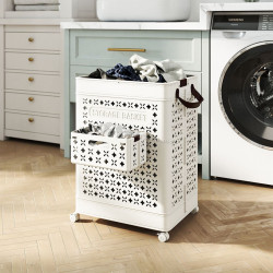 Корзина для белья Costway BA8365WH (White)