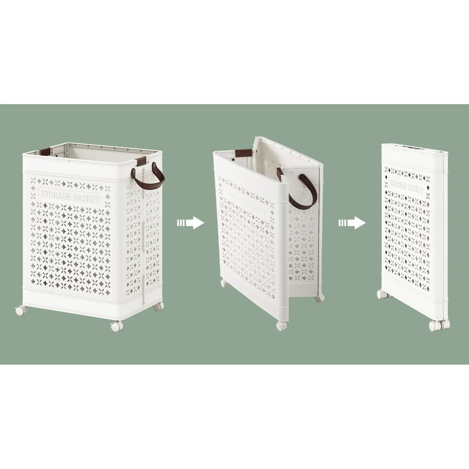 Корзина для белья Costway BA8365WH (White) - 5
