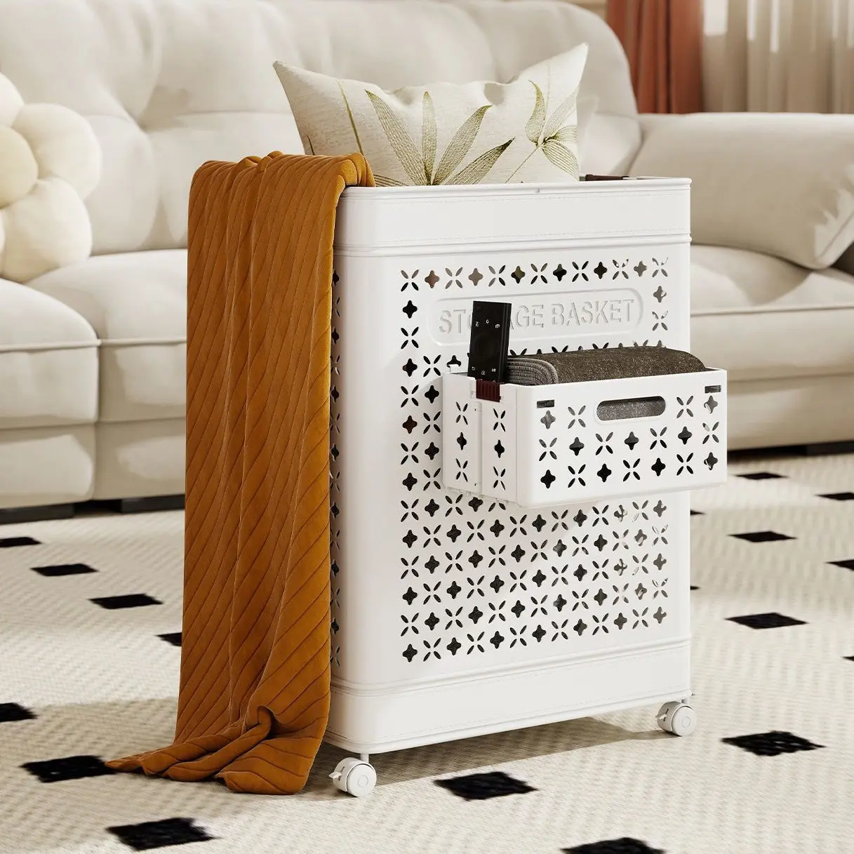 Корзина для белья Costway BA8365WH (White) - 6