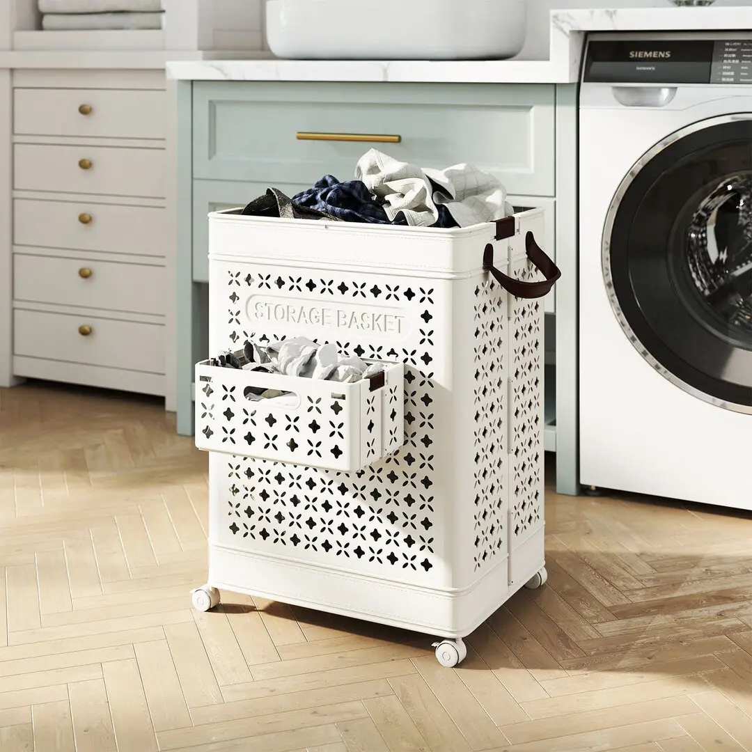 Корзина для белья Costway BA8365WH (White)