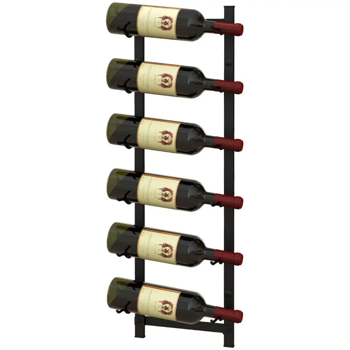 Настенный держатель для бутылок Costway JV13083DK-6 (Black) - 3