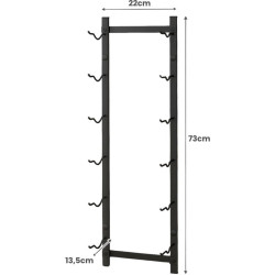 Настенный держатель для бутылок Costway JV13083DK-6 (Black) Thumb
