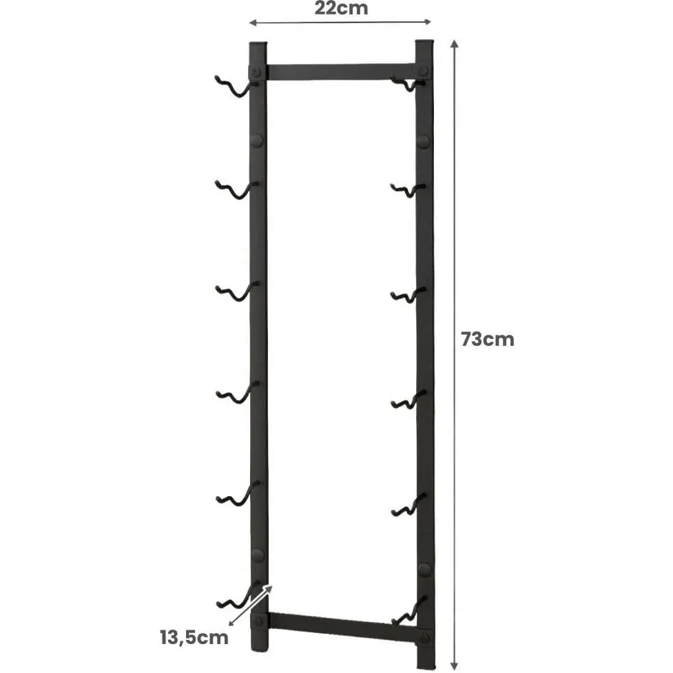Настенный держатель для бутылок Costway JV13083DK-6 (Black) - 4