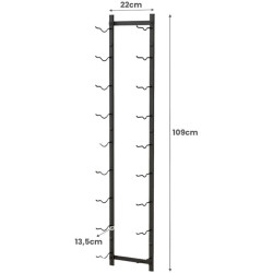 Настенный держатель для бутылок Costway JV13083DK-9 (Black) Thumb