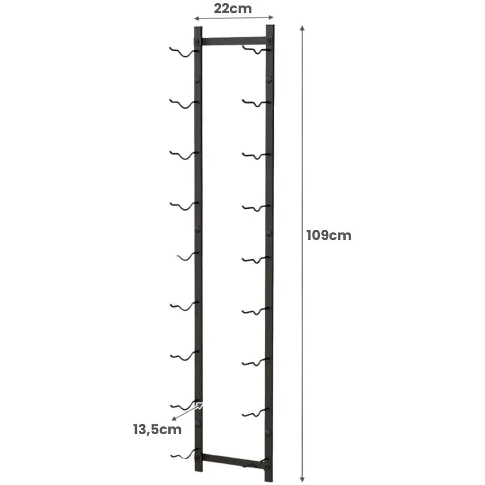 Настенный держатель для бутылок Costway JV13083DK-9 (Black) - 4