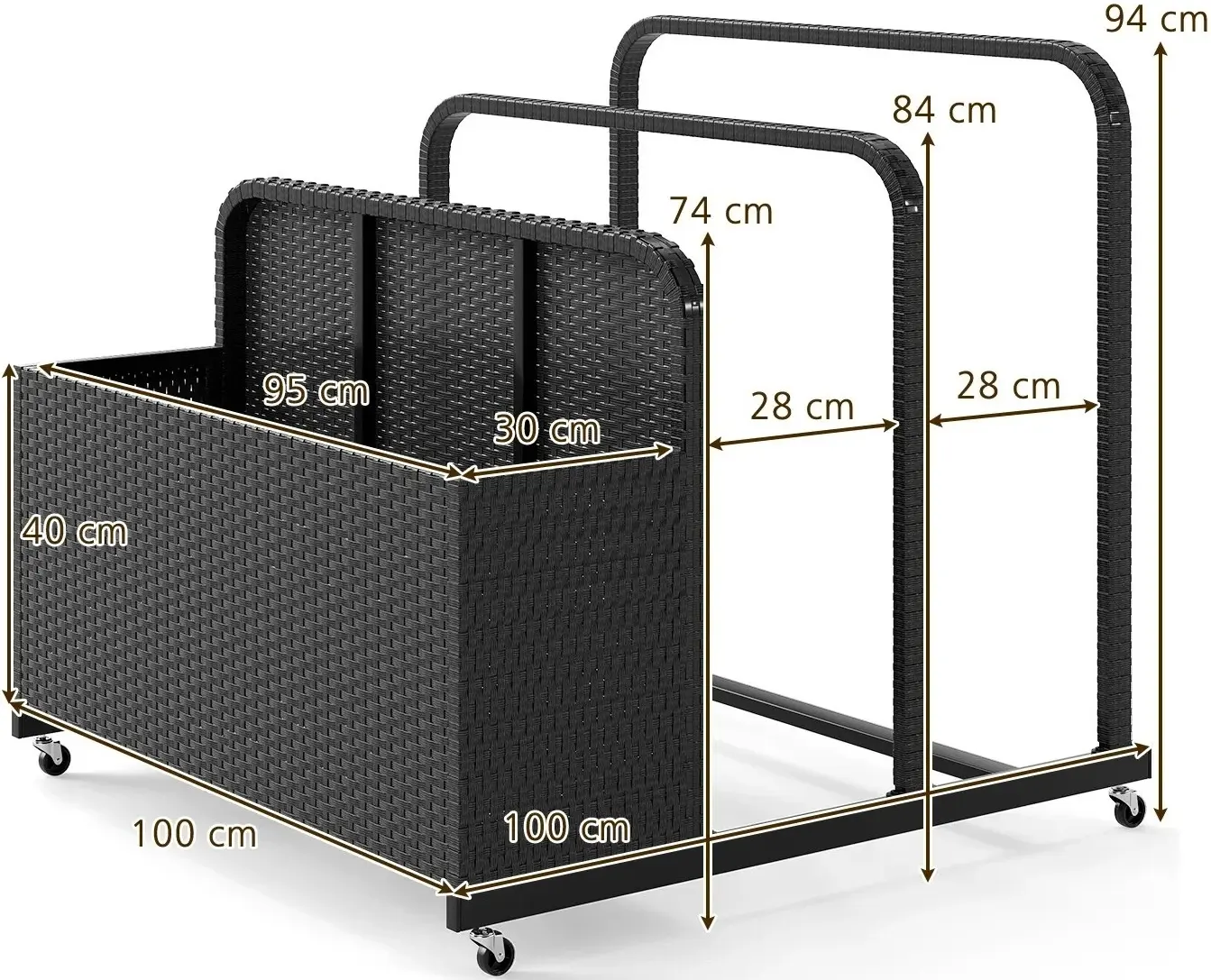 Organizator pentru piscina Costway NP12659BK (Black) - 2