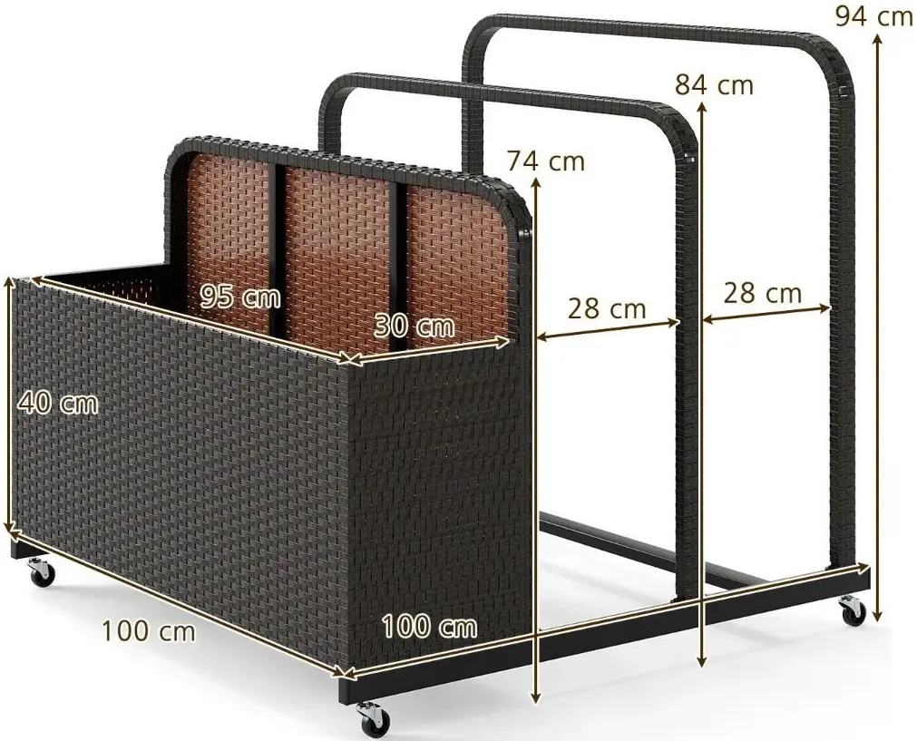 Organizator pentru piscina Costway NP12659CF (Brown) - 2