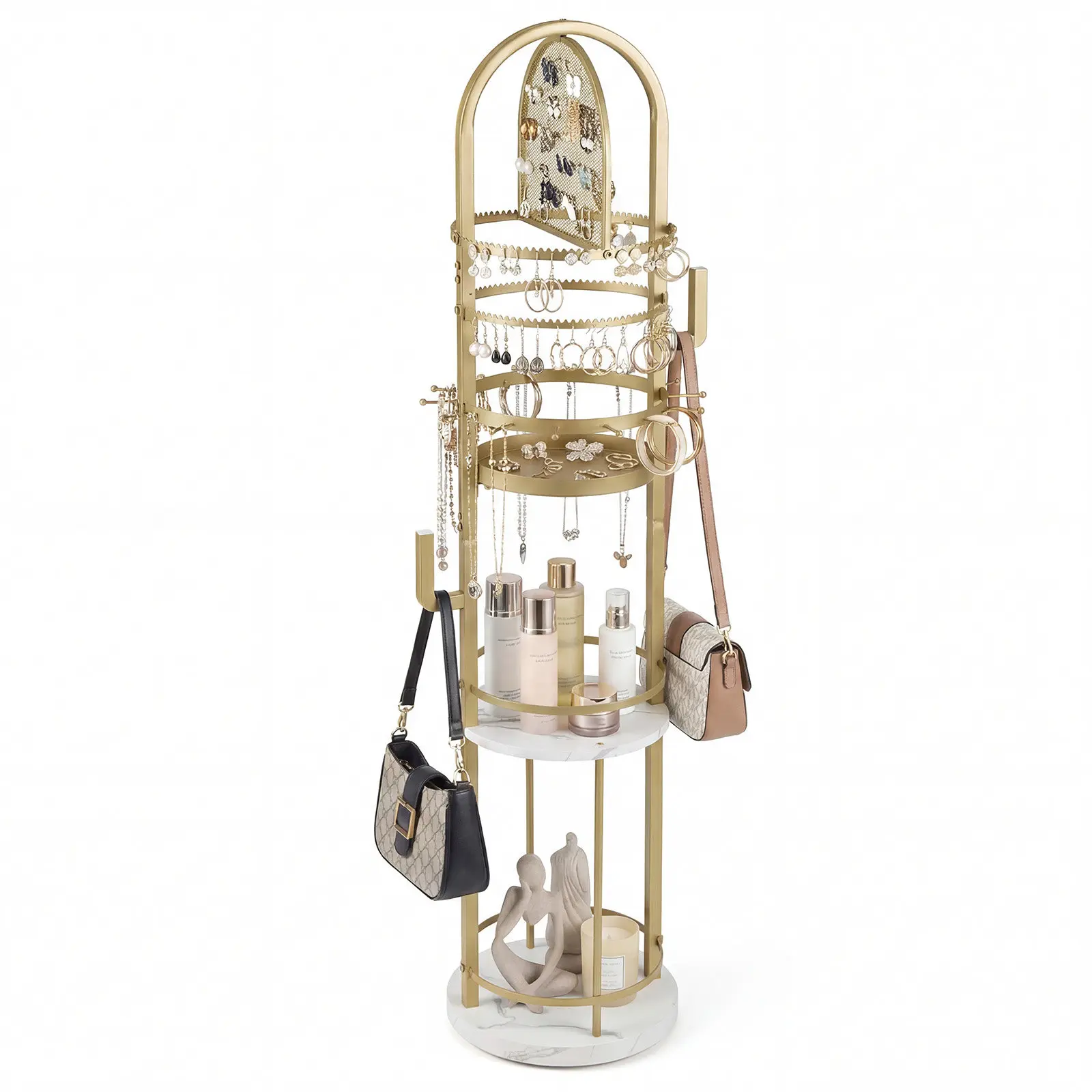 Organizator pentru bijuterii Costway JV13044WH (White/Gold) - 2