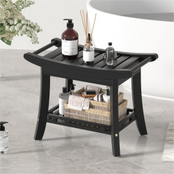 Taburet pentru baie Costway BA7859BK (Black)