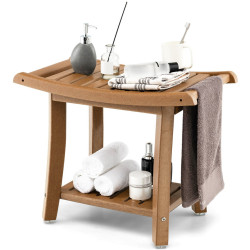Taburet pentru baie Costway BA7859CF (Brown) Thumb
