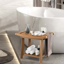 Taburet pentru baie Costway BA7859CF (Brown)