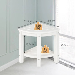 Табурет для ванной Costway BA7860WH (White) Thumb
