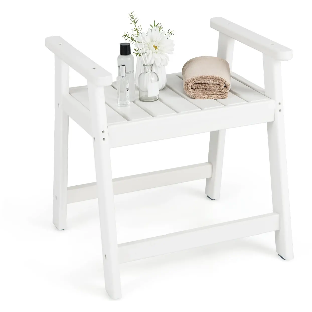 Табурет для ванной Costway BA7864WH (White) - 2