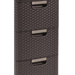 Comod Curver Style 33x79x38 4 sertare (Dark Brown) Thumb